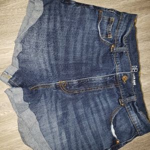 High Rise Denim Shorts